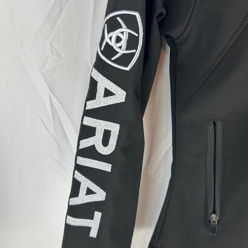 Ariat Black Softshell Jacket Logo Embroidered Ful… - image 5